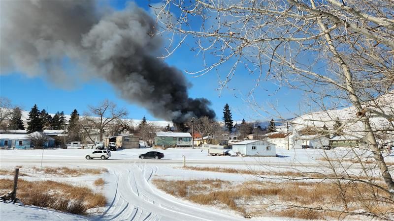structure fire in Stockett