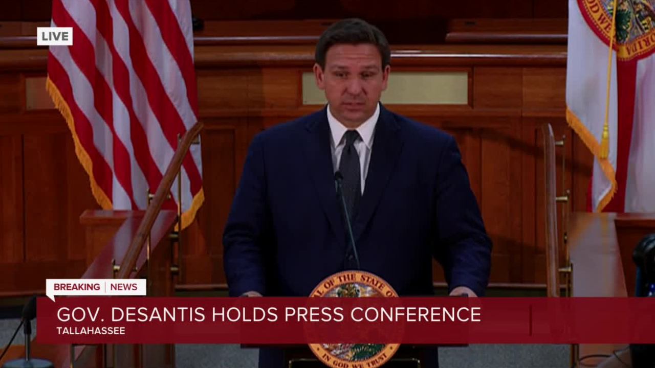 Florida Gov. Ron DeSantis holds a news conference in Tallahassee on March 16, 2021.jpg