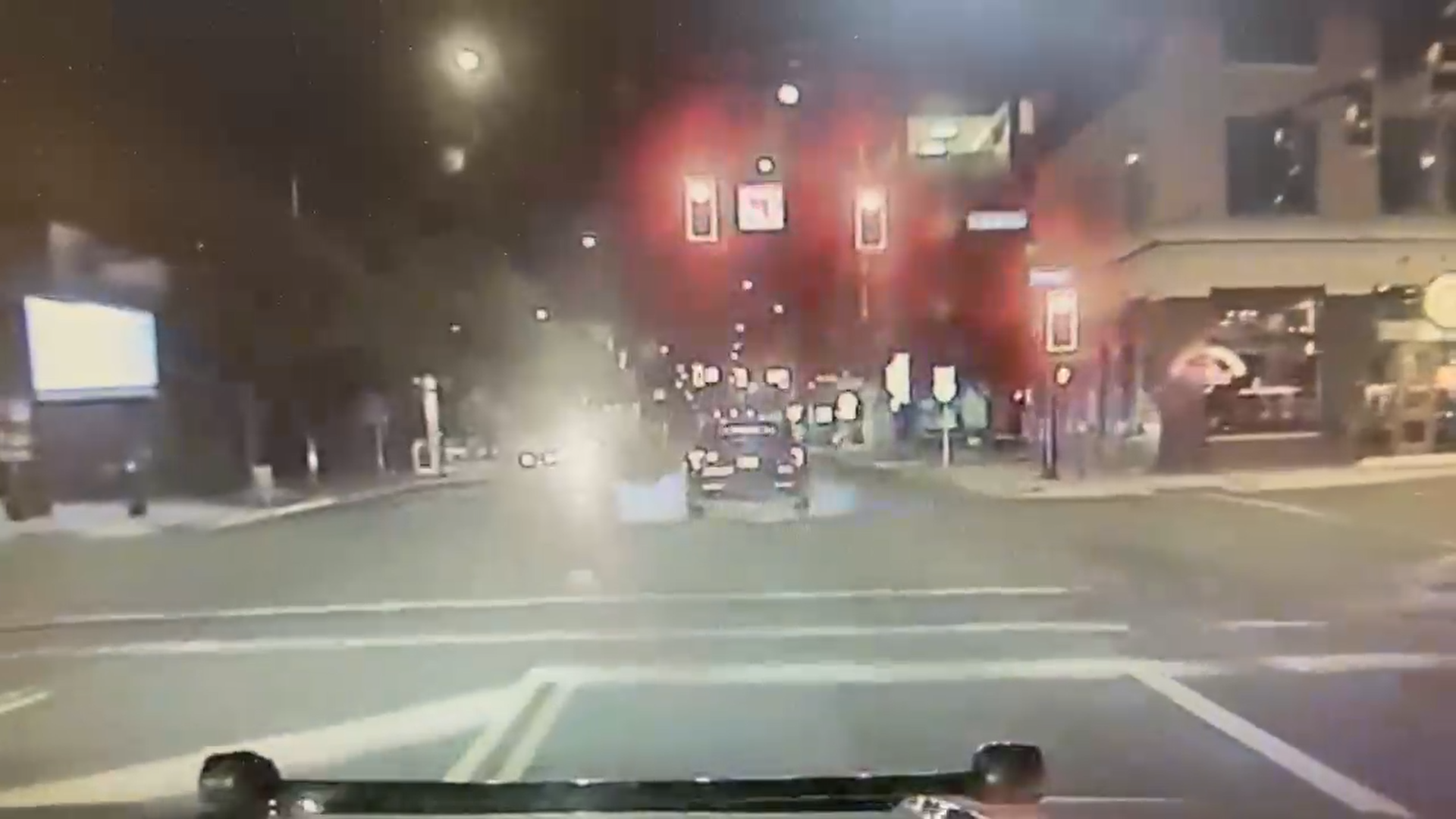Dashcam of tin foil ball explosion
