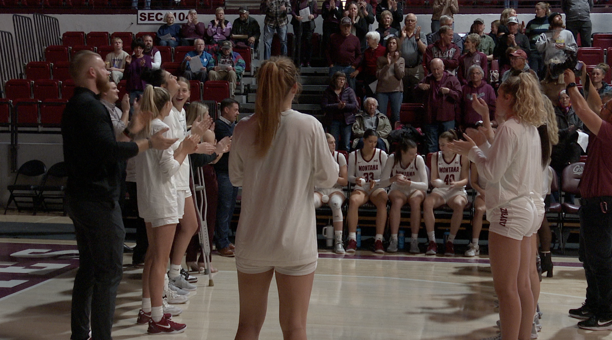Montana Lady Griz starting lineup against Evergreen State, Missoula