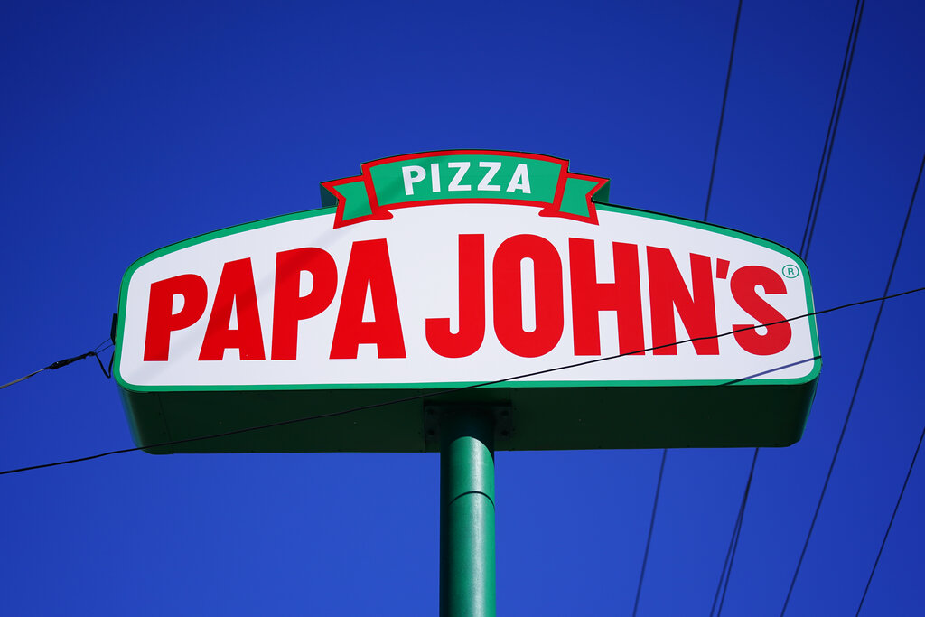 Papa John's Pizza restaurant in Plymouth Meeting, Pa., Wednesday, Sept. 29, 2021.