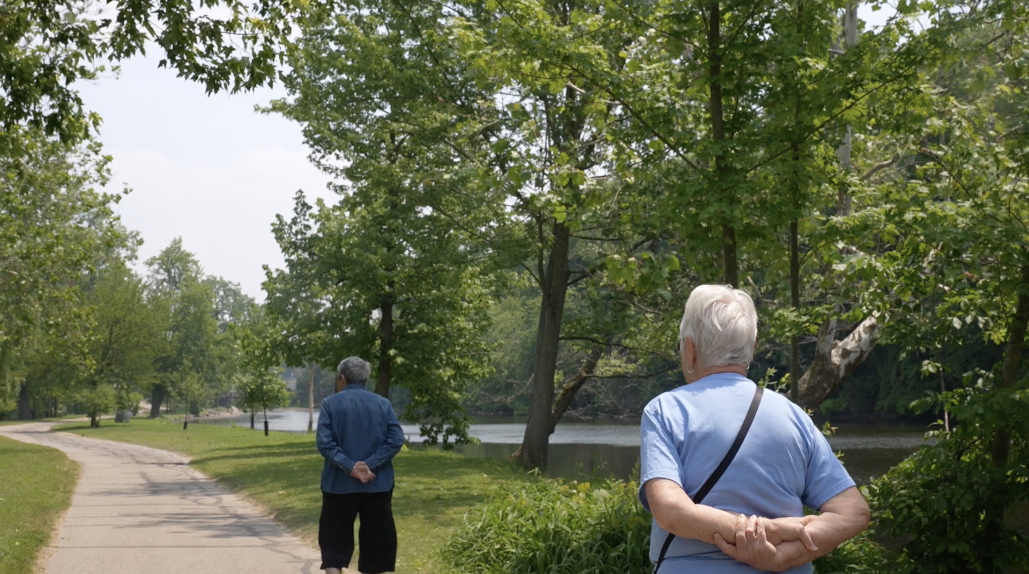 Nell Pizzo and longtime friend at Island Park