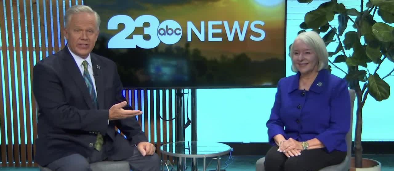 23ABC's Mike Hart with California State University Bakersfield (CSUB) President Dr. Lynnette Zelezny