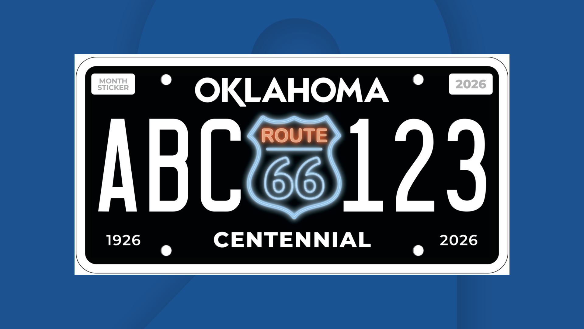 Personalized Route 66 centennial license plate now available