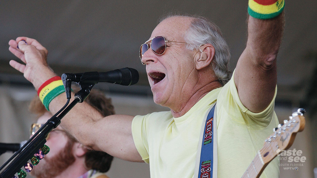 In this May 3, 2008 file photo, Jimmy Buffett performs during the 2008 New Orleans Jazz & Heritage Festival in New Orleans. Music lovers are converging this week on the Crescent City for the festival, which takes place over two weekends starting on Friday, April 27, 2018, featuring out-of-town artists such as Rod Stewart and Sting, as well as performers from across New Orleans and Louisiana.