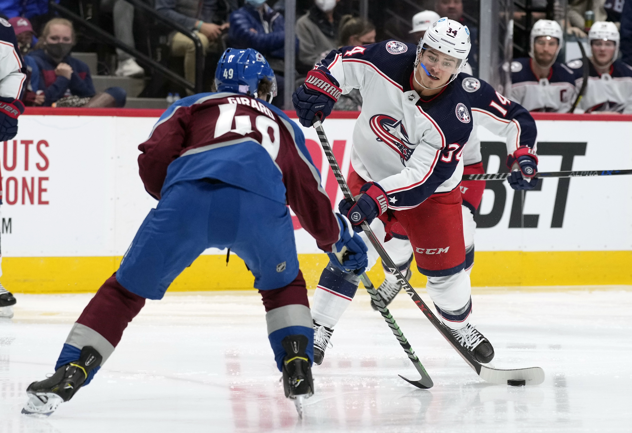 Blue Jackets Avalanche Hockey