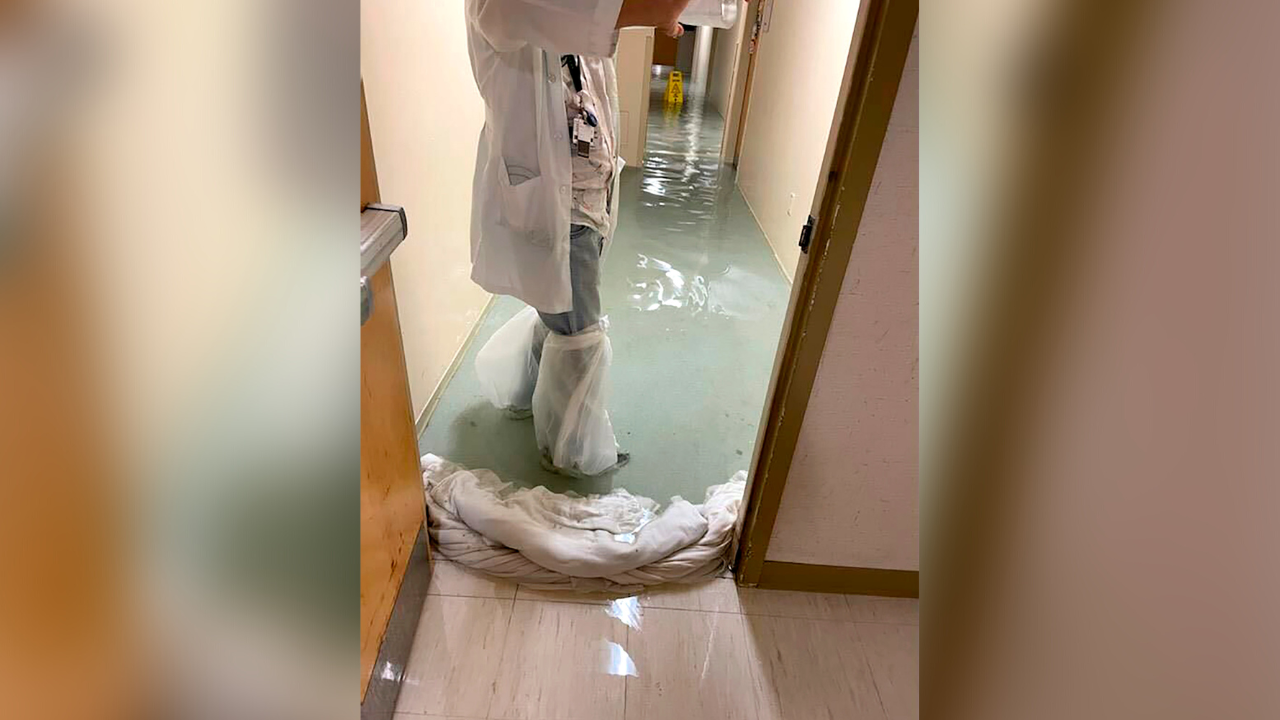 Flooded hospital