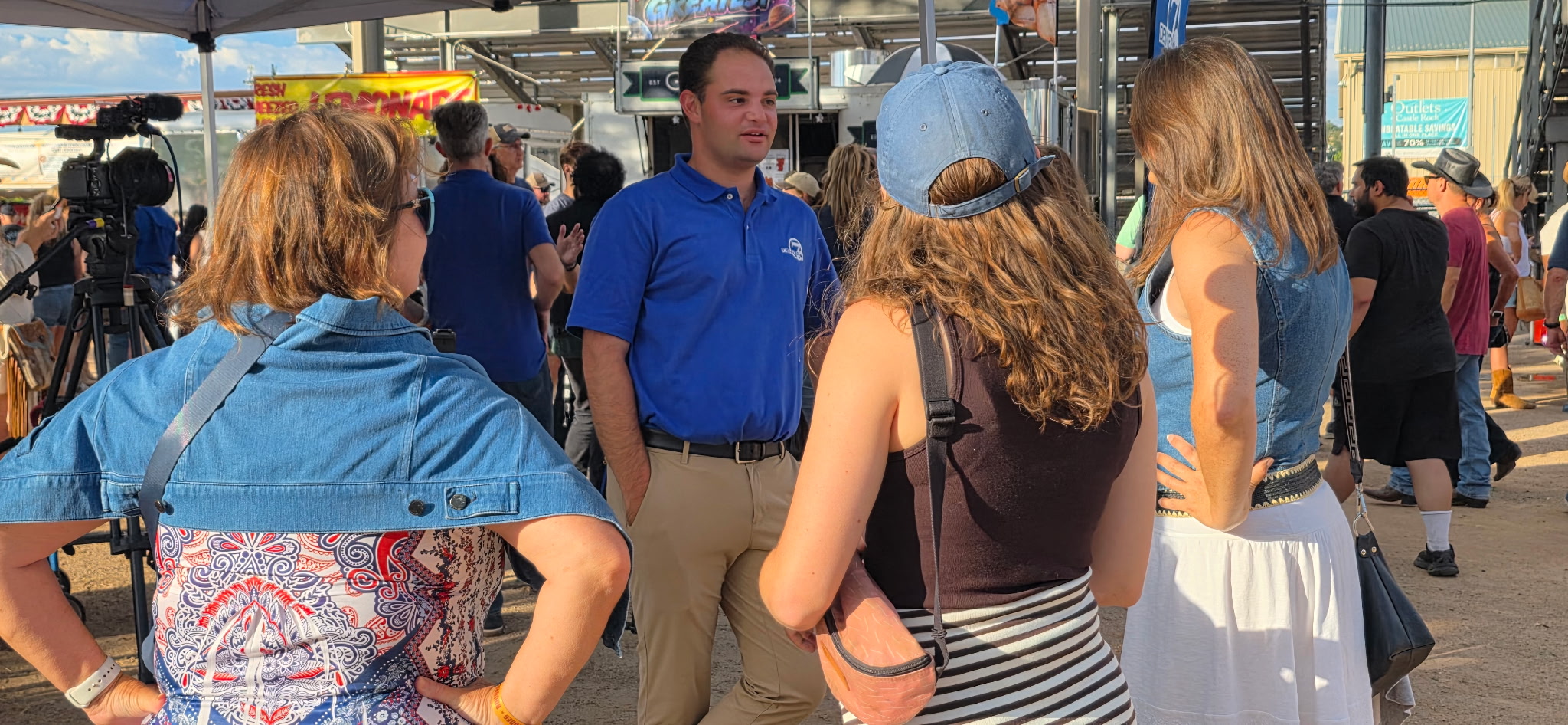 Tyler Melito listening to DougCo Residents