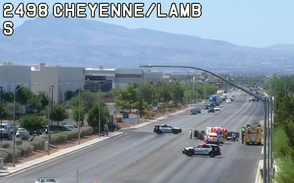 Crash blocks all lanes on southbound Lamb Boulevard at Cecile Avenue, RTC says