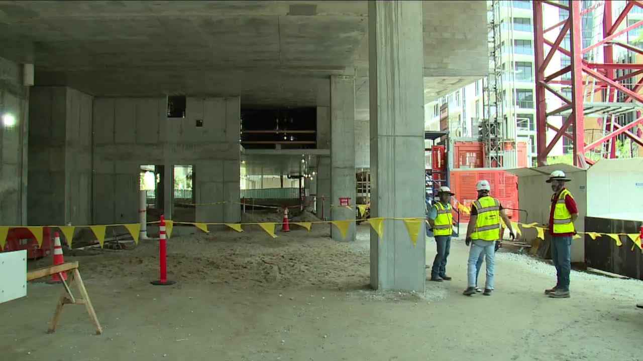 Vertical construction on 300 Banyan completed, June 23, 2023