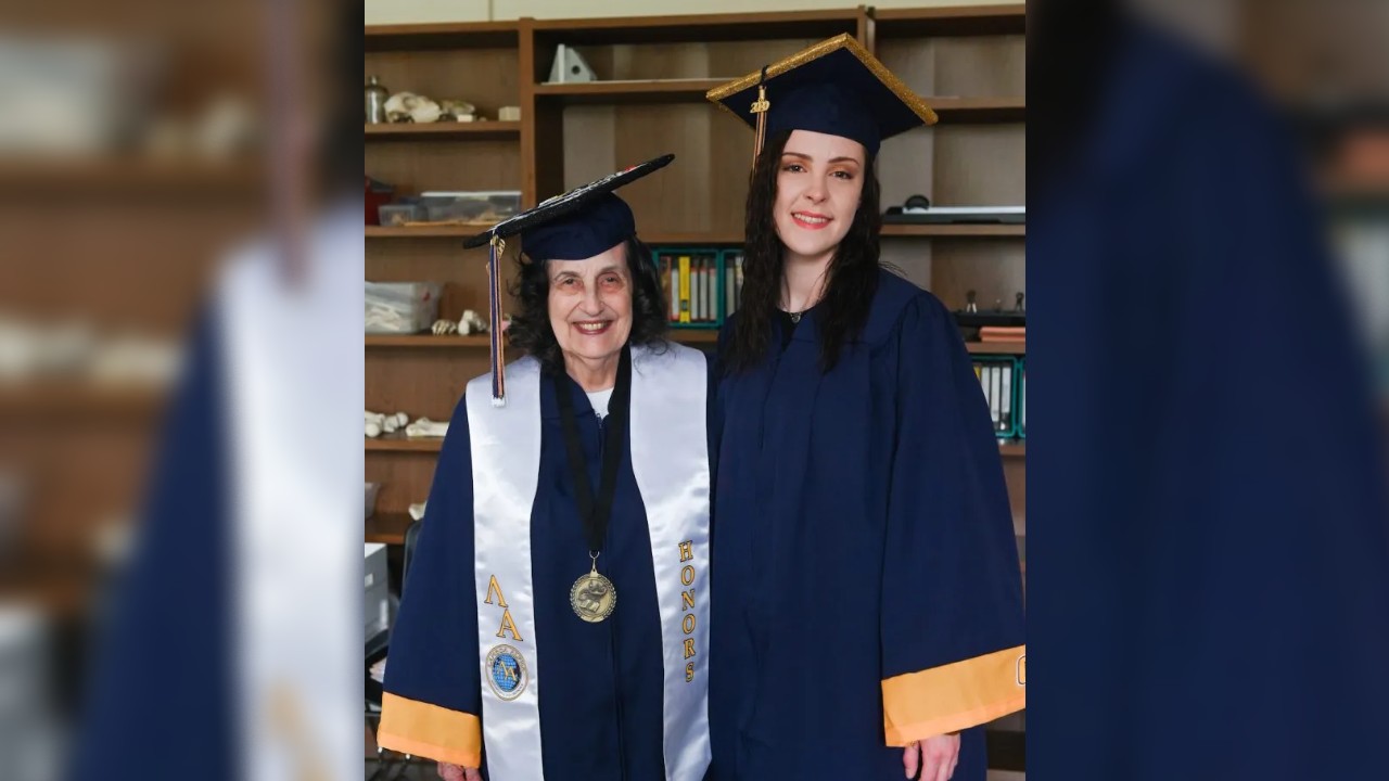 74-year-old woman graduates college alongside 22-year-old granddaughter
