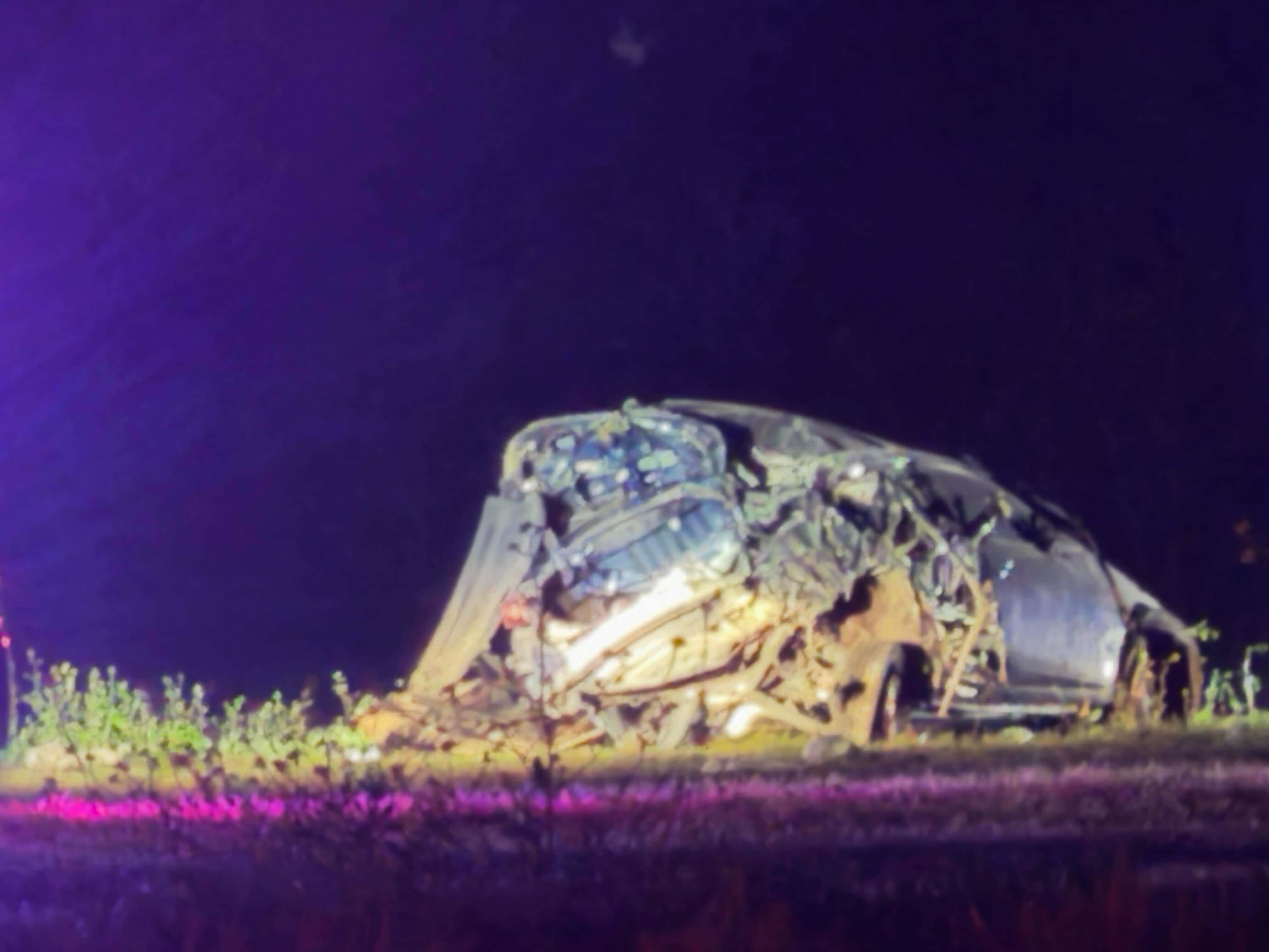 Car wreck in Temple