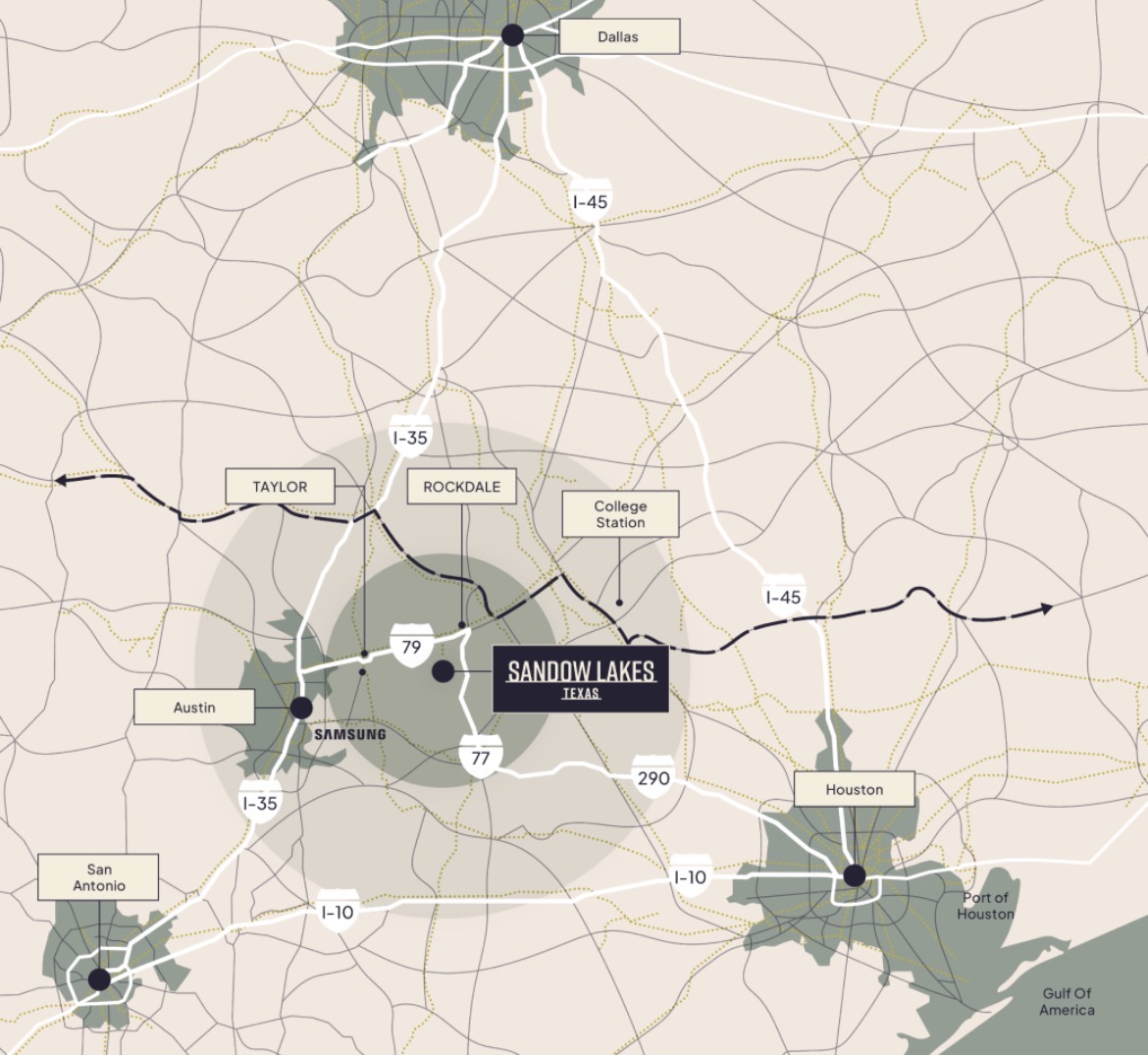 Photo by: Sandow Lakes

New 34,000 solar plant manufacturer master plan for Milam County. 