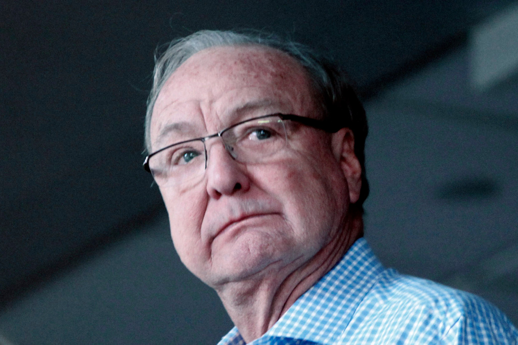 Tom Hicks, the former owner of the Texas Rangers and Dallas Stars during an NHL hockey game in Dallas, Saturday, Oct. 29, 2011.