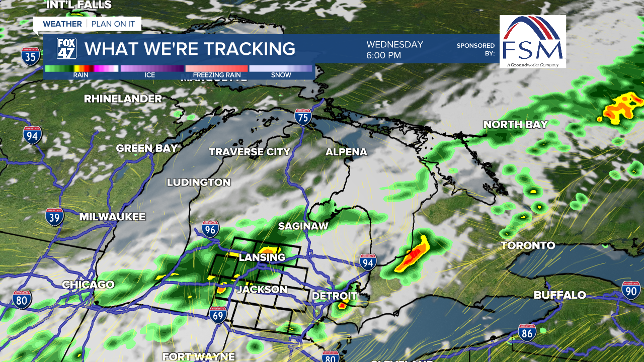 Showers and potential storms advance through the area Wednesday