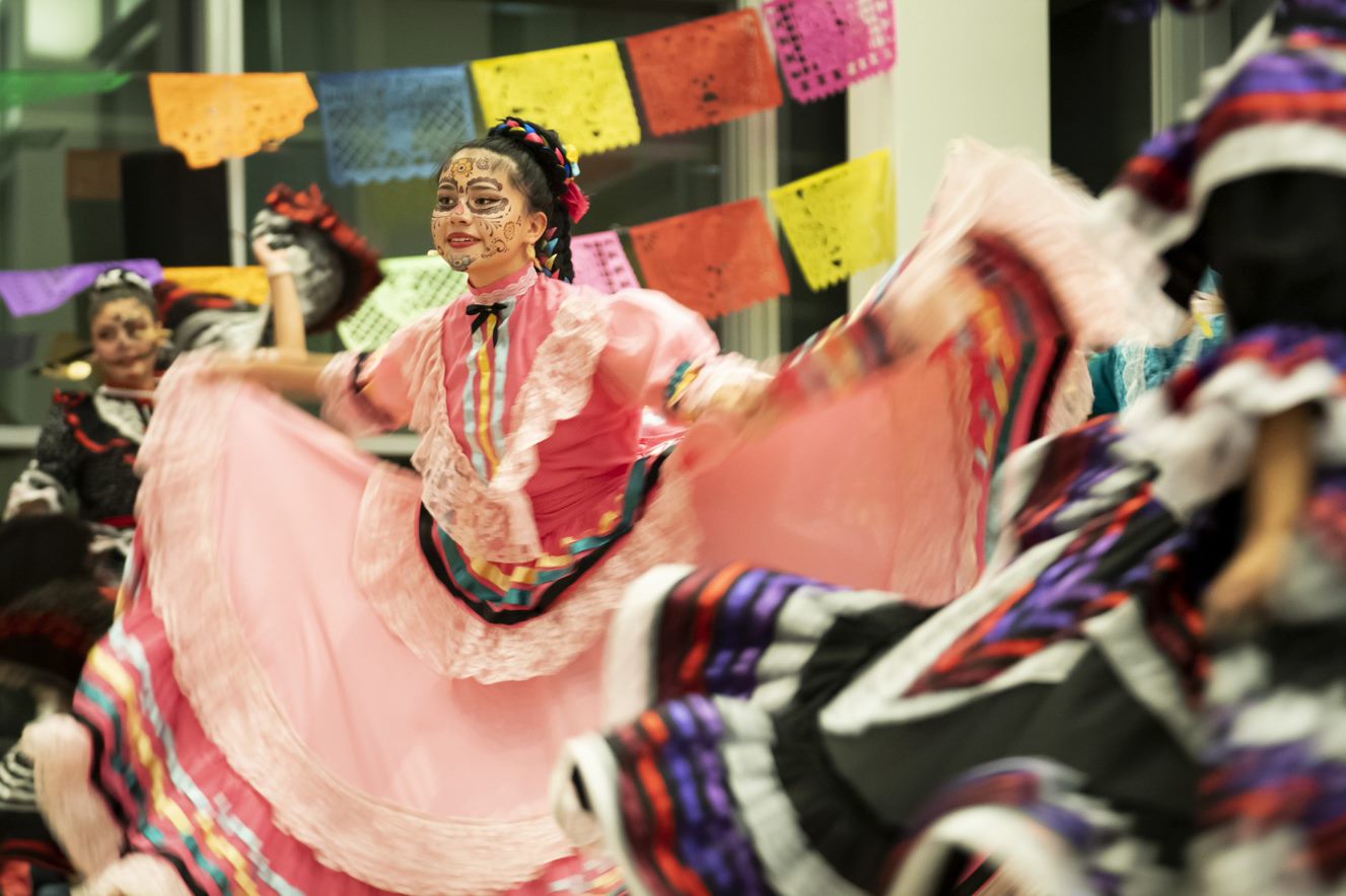 Ballet Folklorico de la Raza performing during Dia de los Muetros event at the FAC.jfif