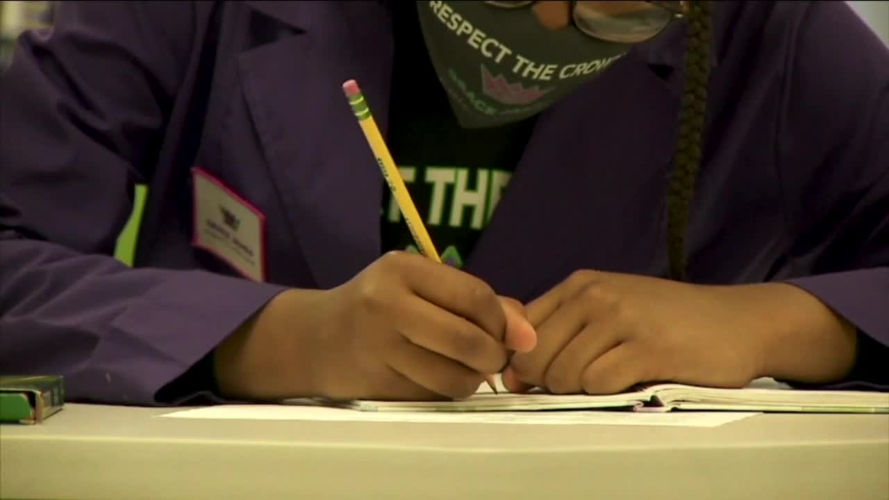 Student writing 