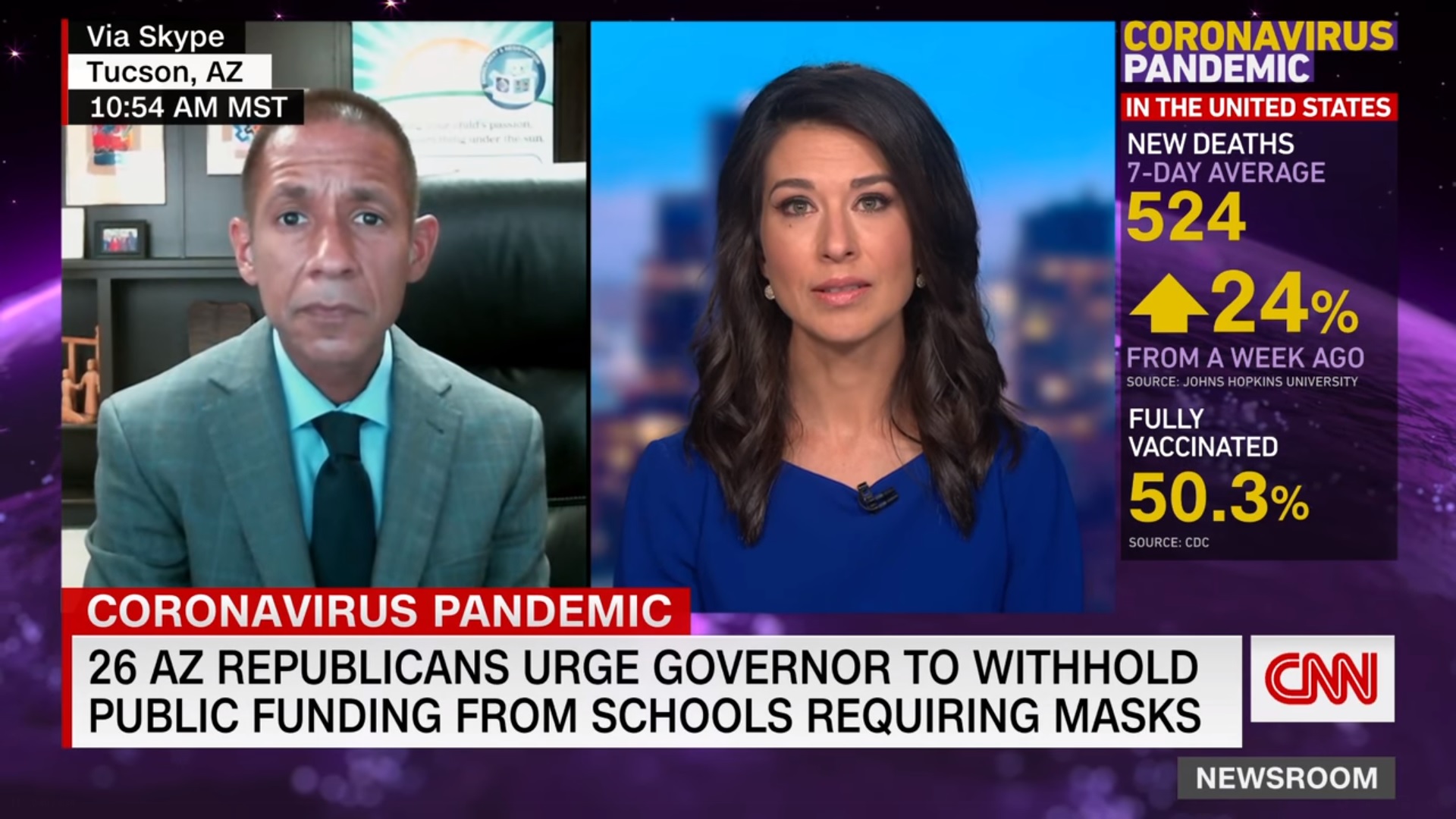 TUSD Superintendent Gabriel Trujillo defended the district's mask mandate on CNN on Aug. 12, 2021.