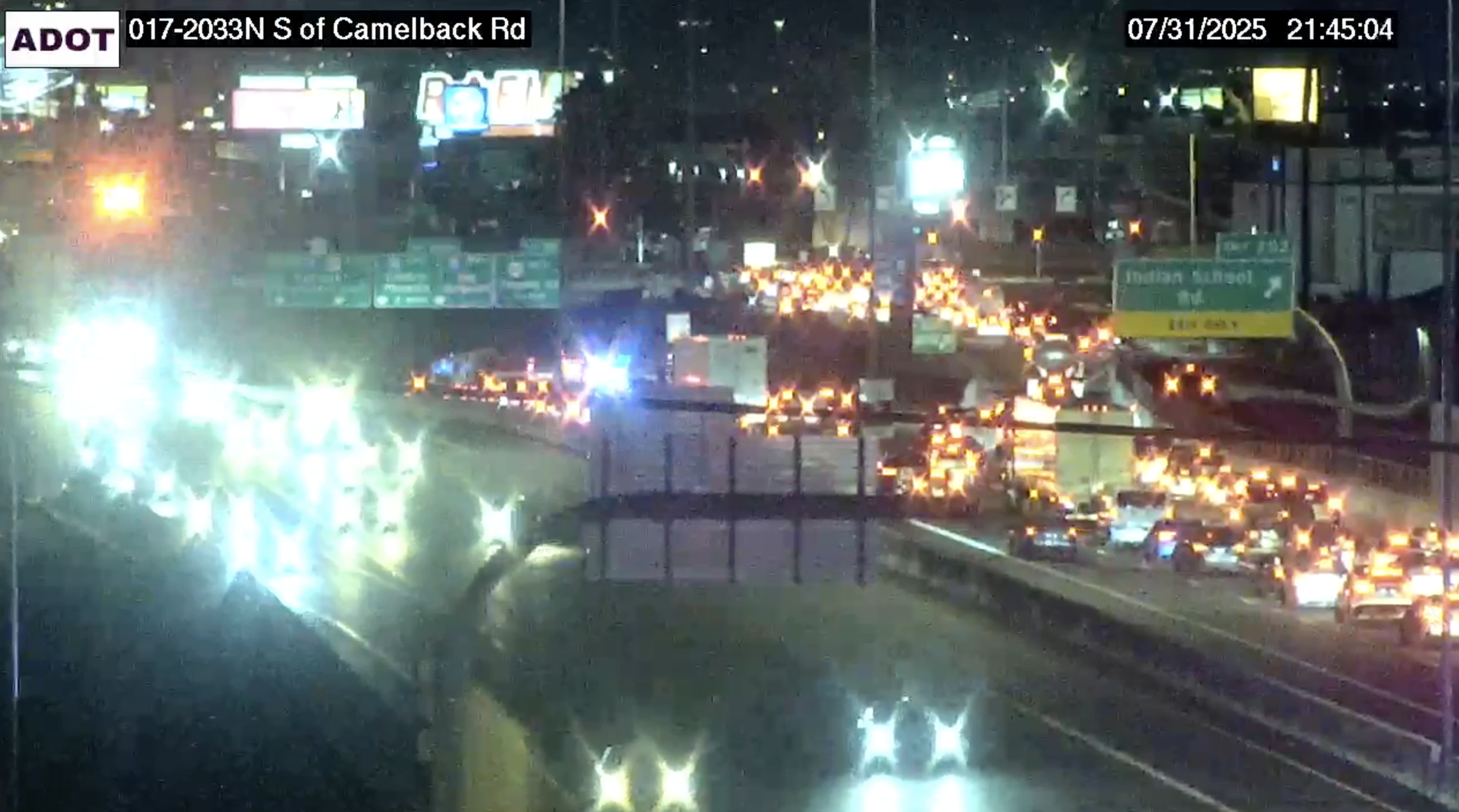 I-17 and Indian School Road reported ped crash