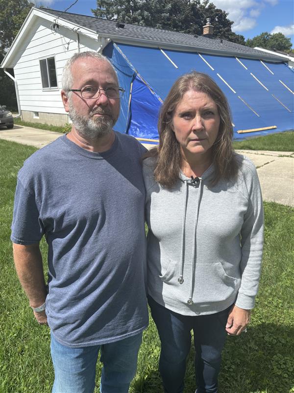 Mike, Cindy Damschen and other 16th Ave homeowners in West Bend are still in limbo after flood destruction earlier in August