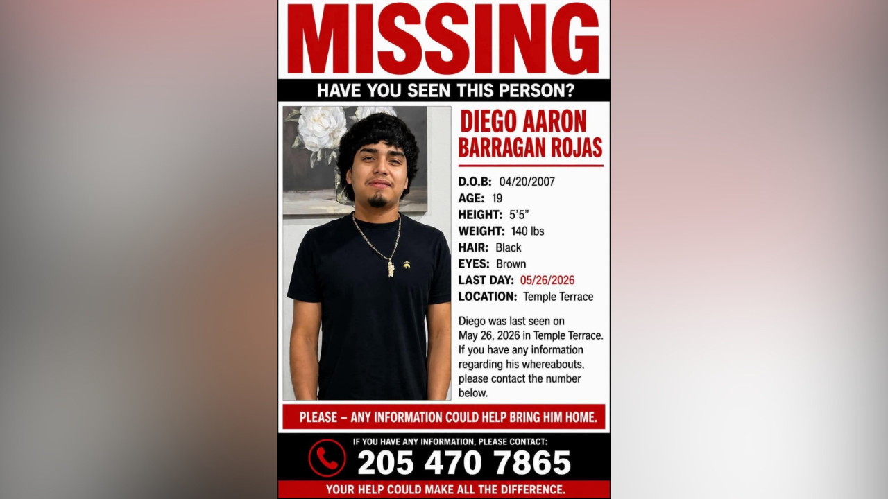 Alabama family desperate to find missing man in Temple Terrace 