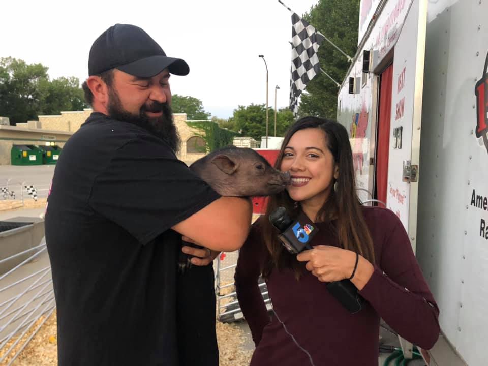 Swifty Swine showcasing "pig racing" at the Colorado State Fair 
