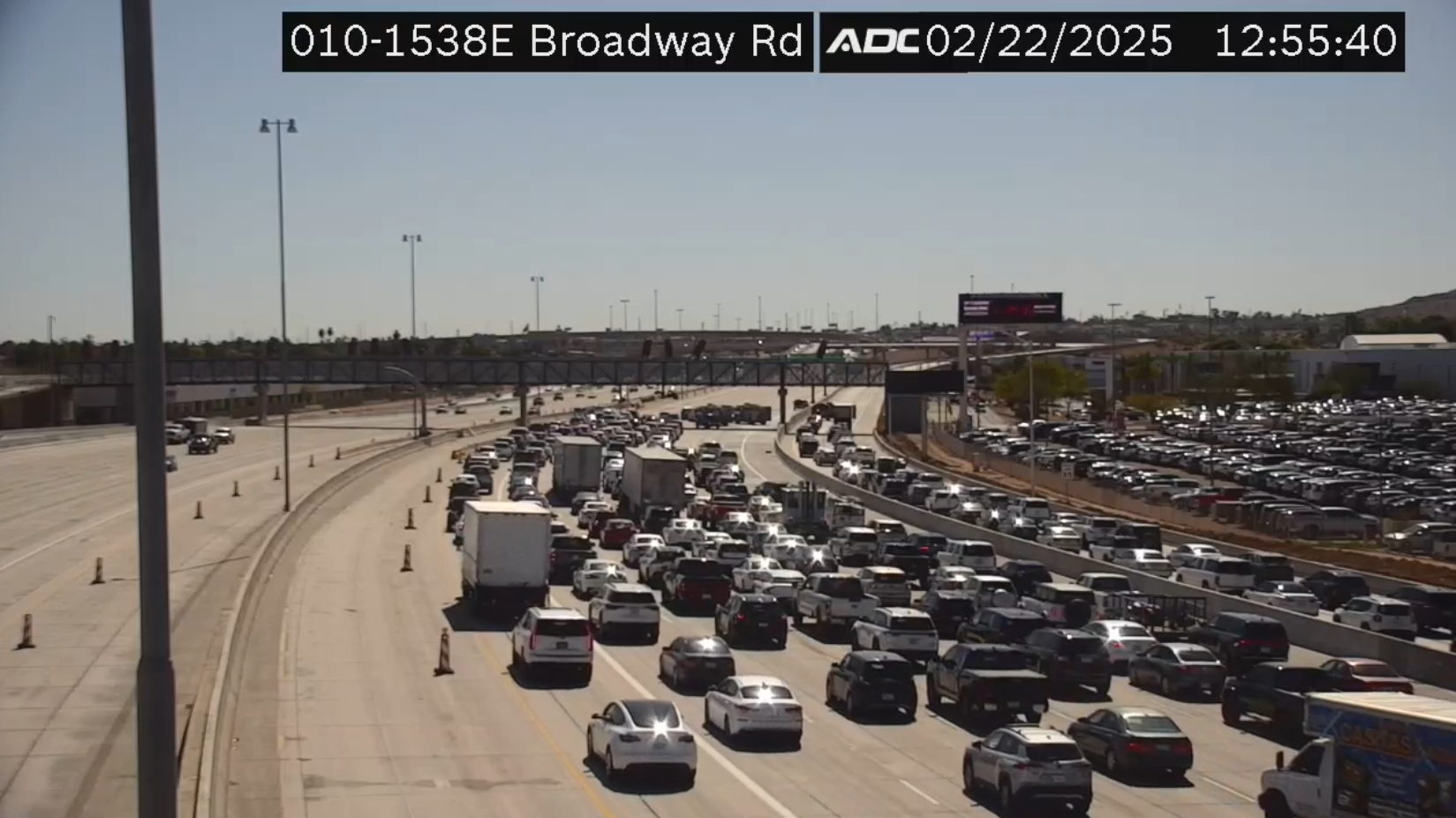 I-10 Broadway Curve crash 2-22-25