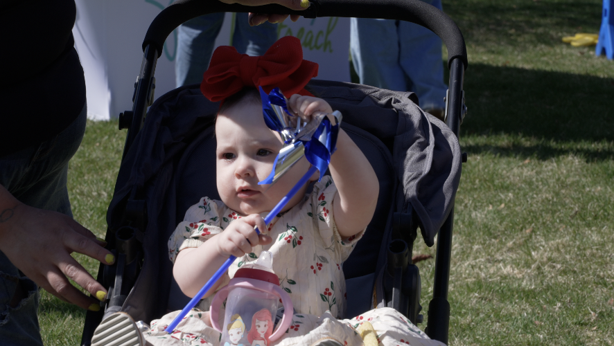 Families in attendance took home their pinwheels 