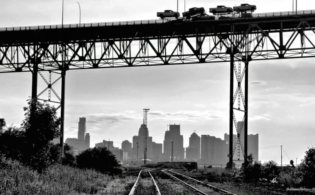 The Detroit skyline.