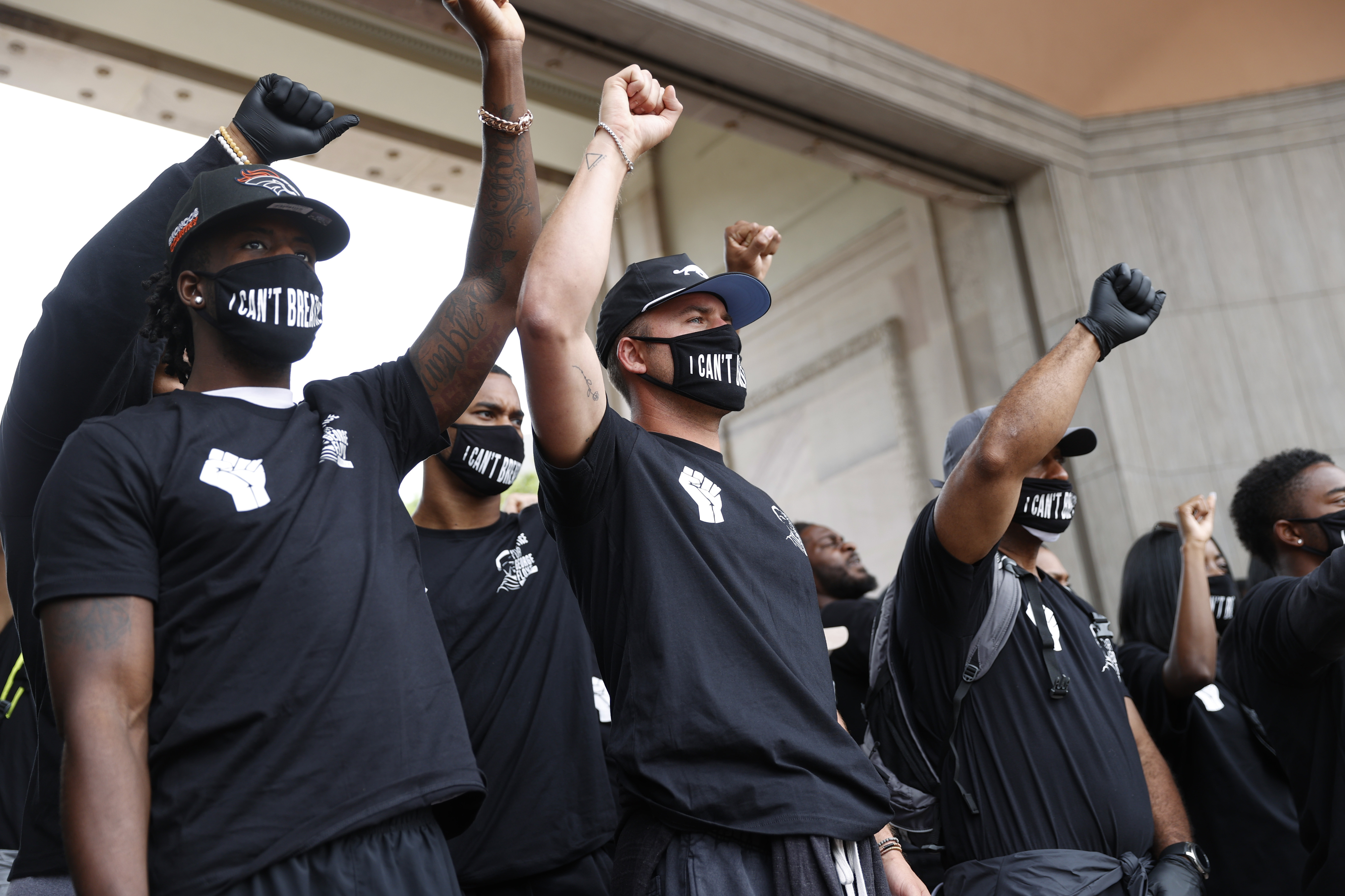 broncos black lives matter protest