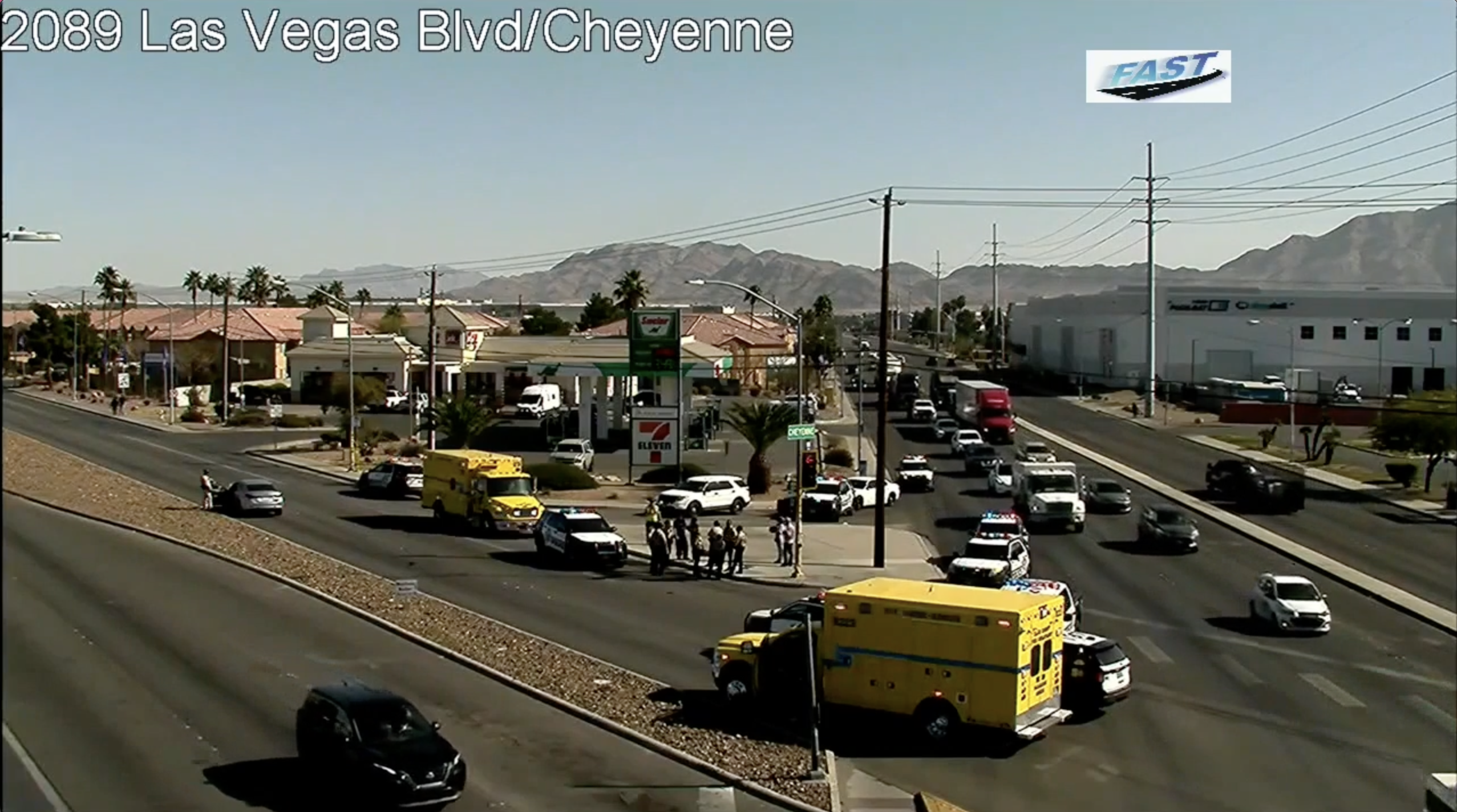 RTC: Crash closes all northbound lanes on Las Vegas Blvd. at Cheyenne Ave.