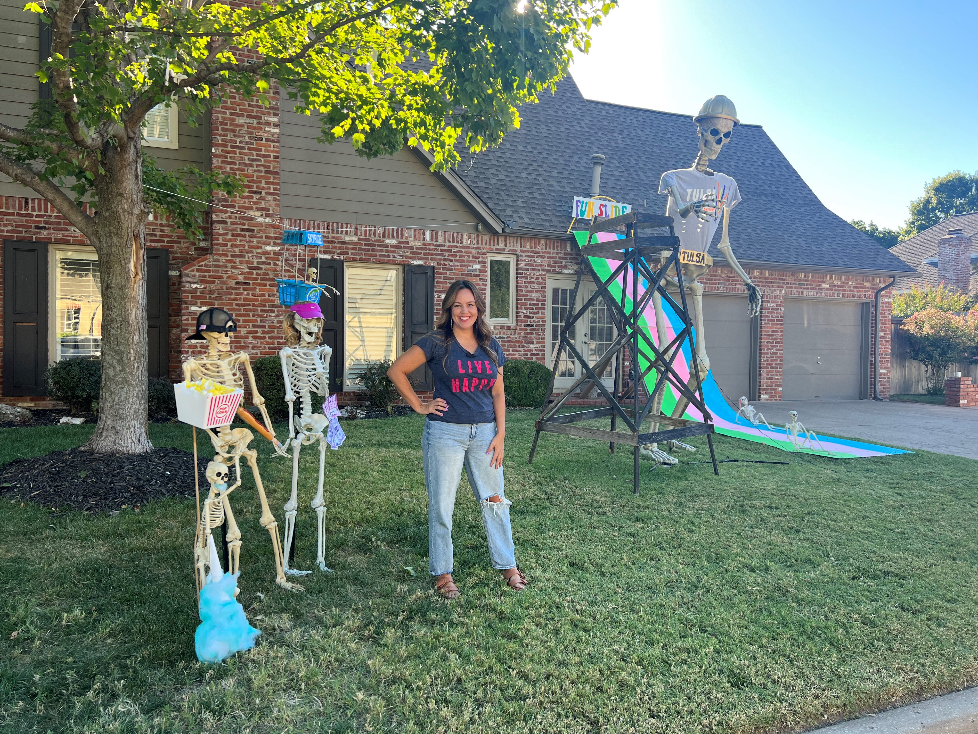 Lada family's Halloween display