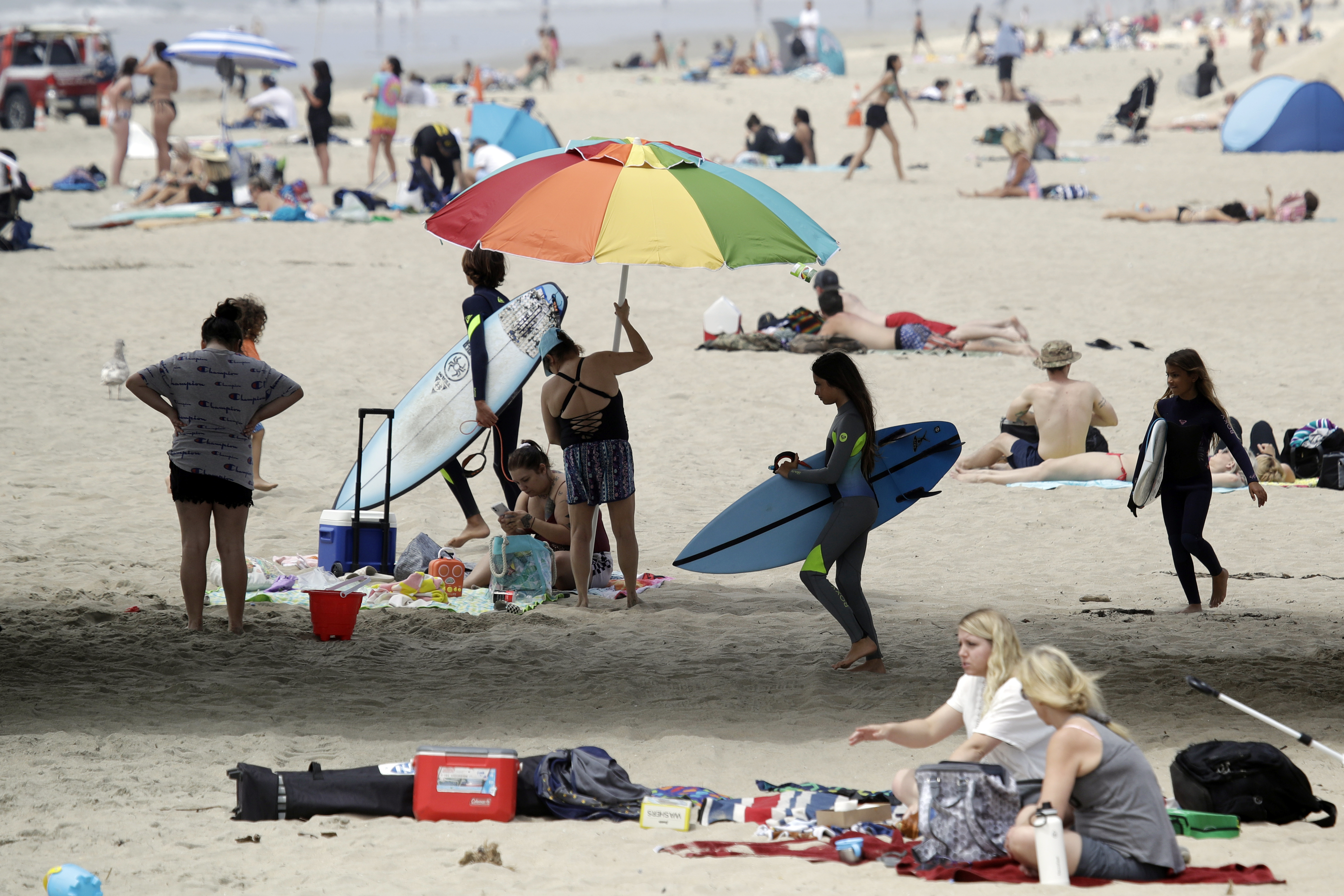 Virus Outbreak California Beaches
