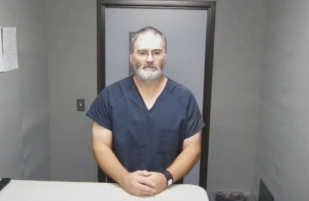 Andrew Logan Williams facing Judge Kathleen Galen from the Macomb County Jail