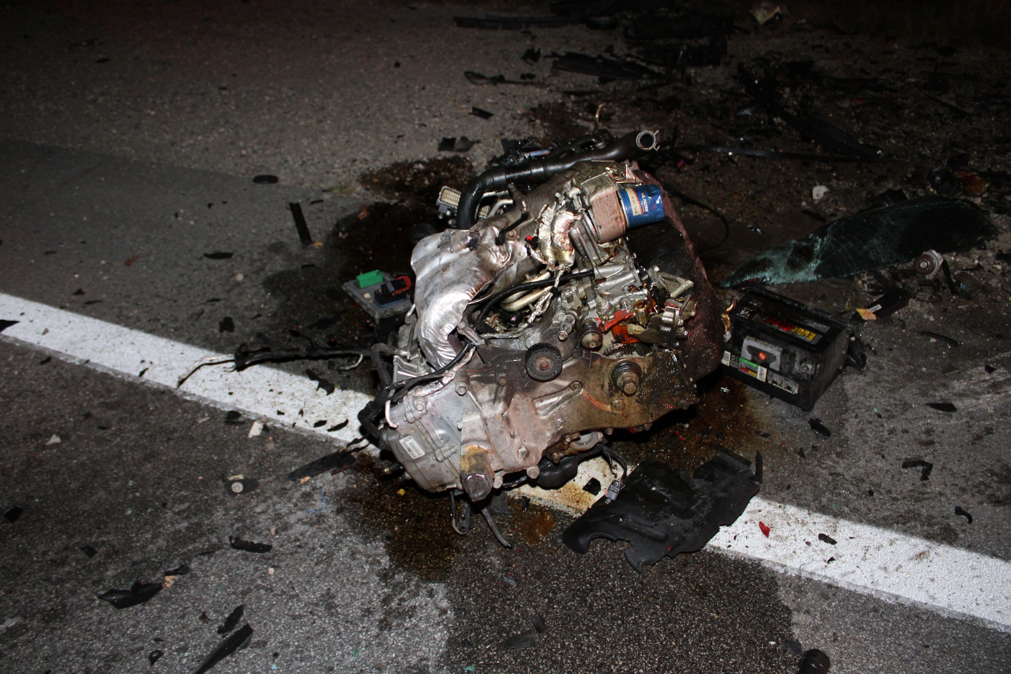 Fairplain Township fatal crash ejects engine