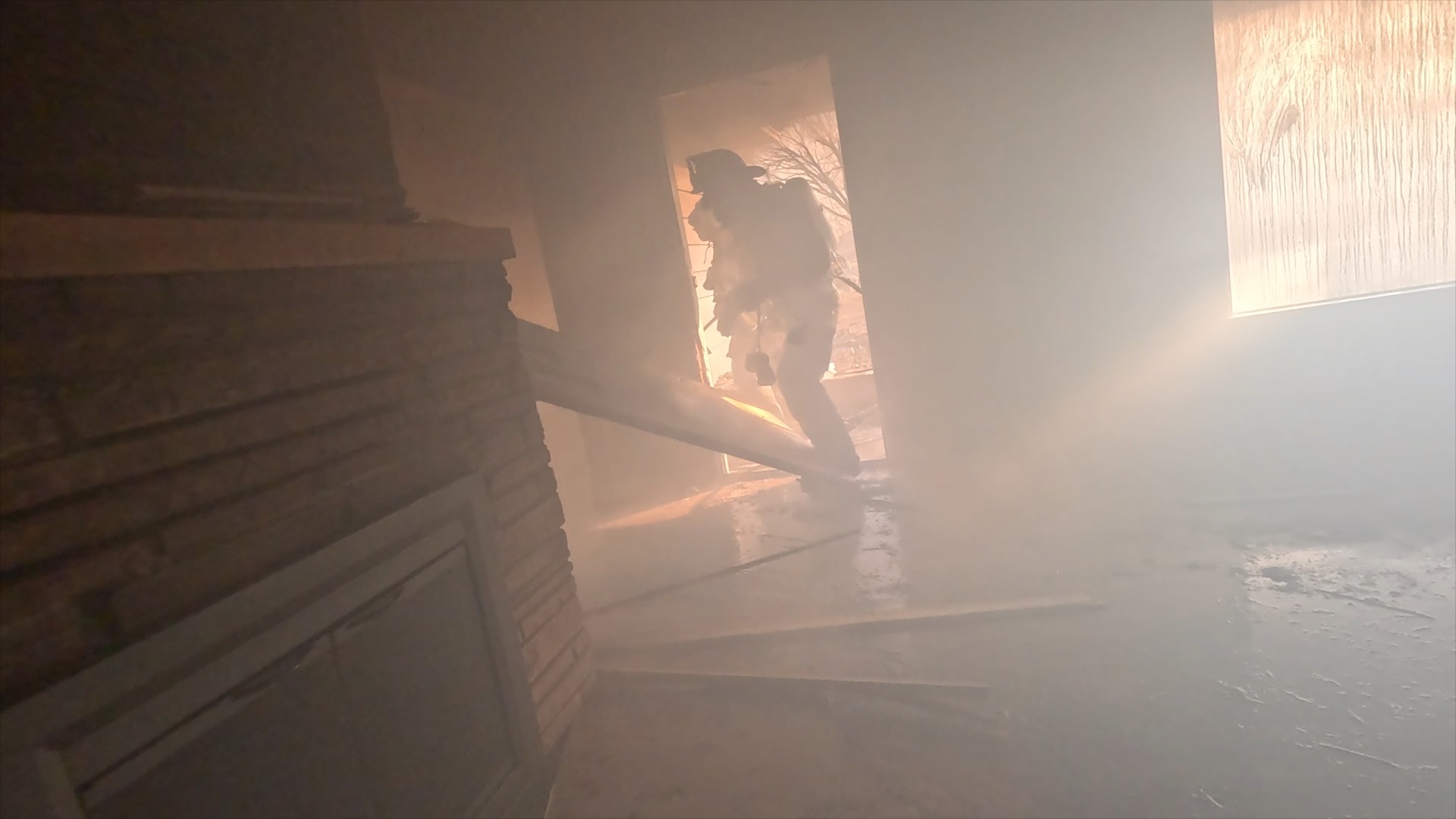 Nampa firefighters in acquired structure training