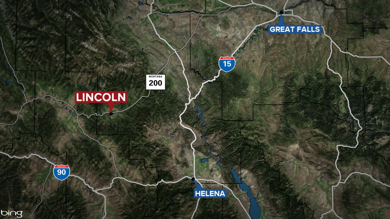 Lincoln Montana map
