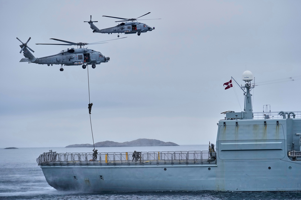 Danish military forces participate in an exercise with hundreds of troops from several European NATO members in the Arctic Ocean in Nuuk, Greenland, Monday, Sept. 15, 2025. 