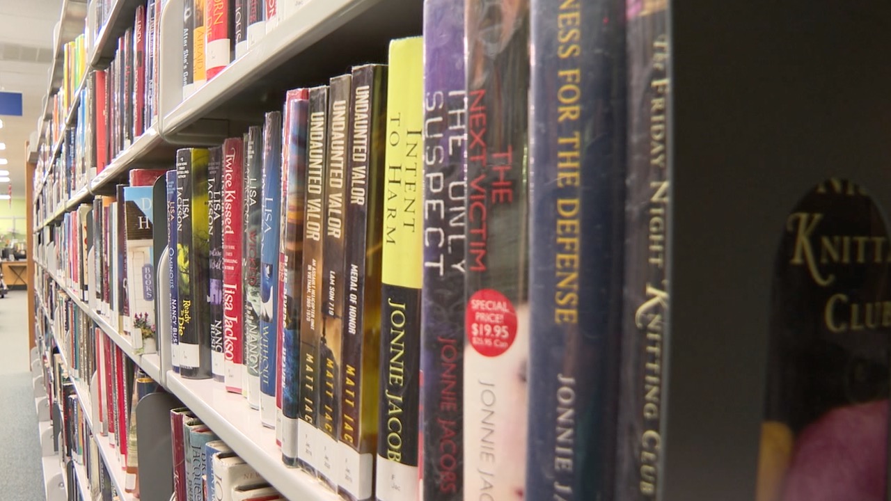 Library books at Wakulla County Public Library