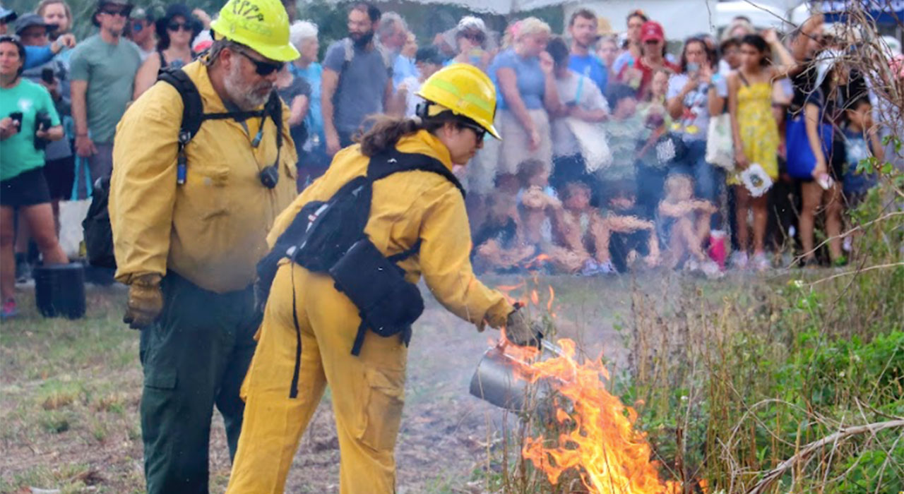 Live prescribed burn at Natural Areas Festival 