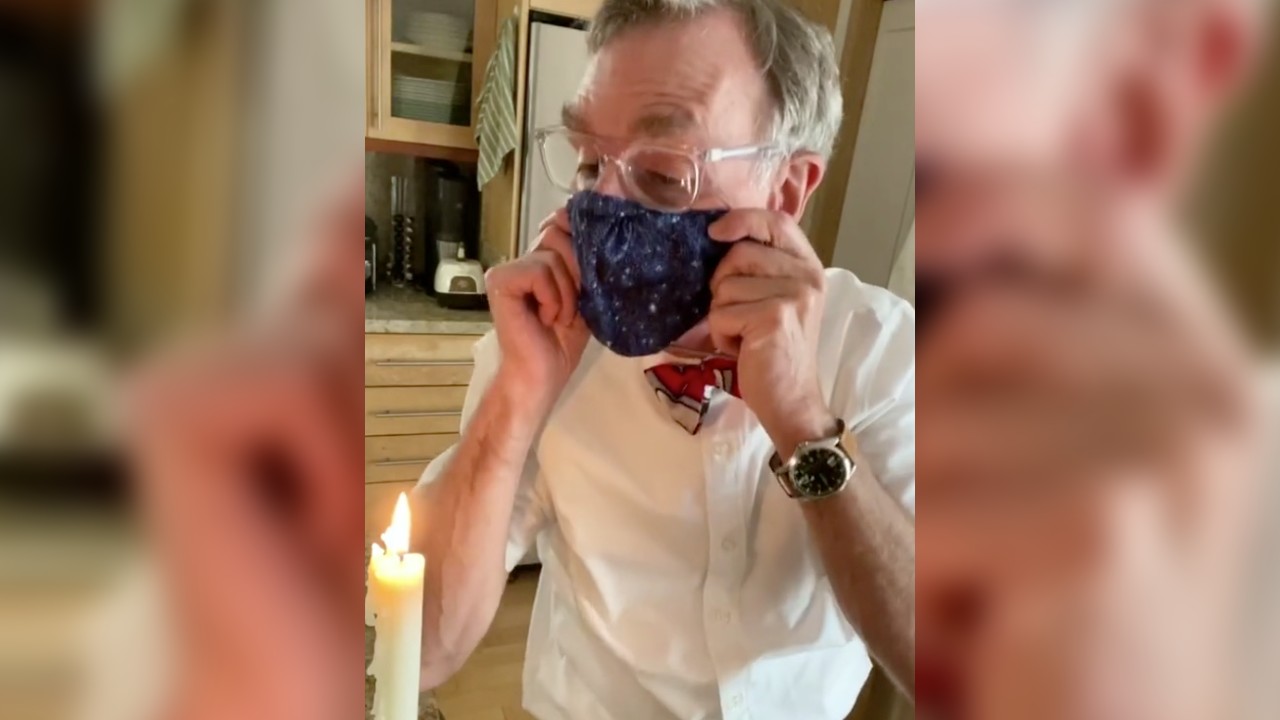 Bill Nye takes to TikTok to demonstrate why you should be wearing a face mask
