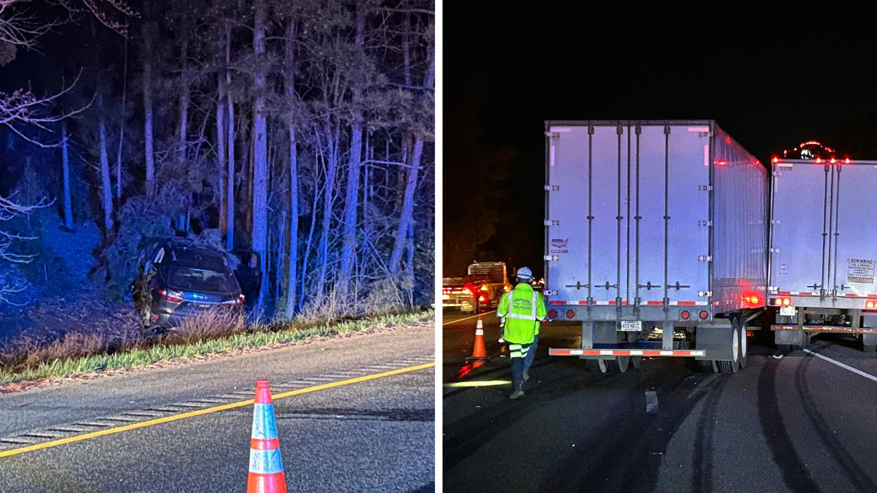 Woman dead after crash involving 2 tractor-trailers, SUV on I-95 in Hanover