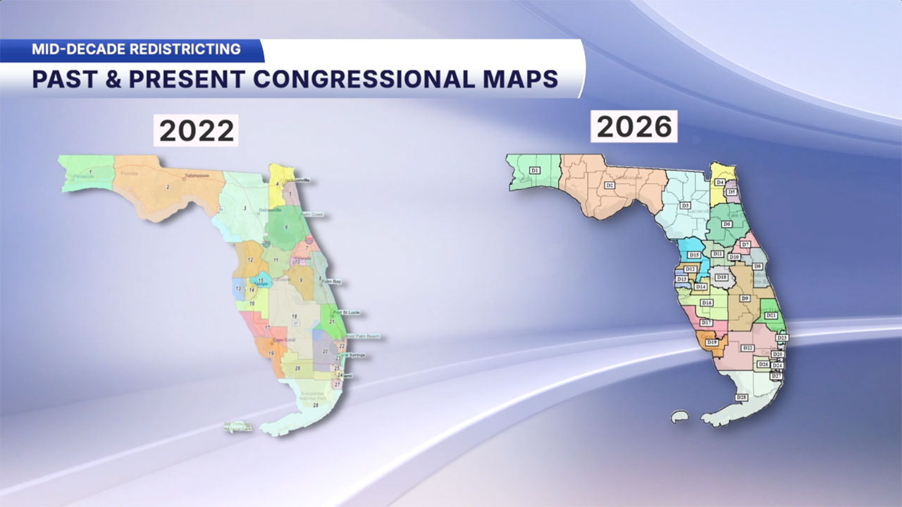 Florida congressional maps in 2022 and 2026