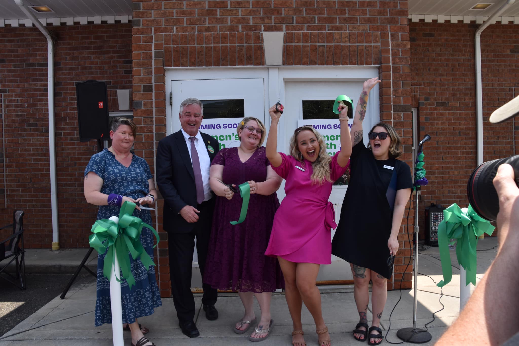 Celebration at ribbon-cutting for Women's Health Center in Cumberland