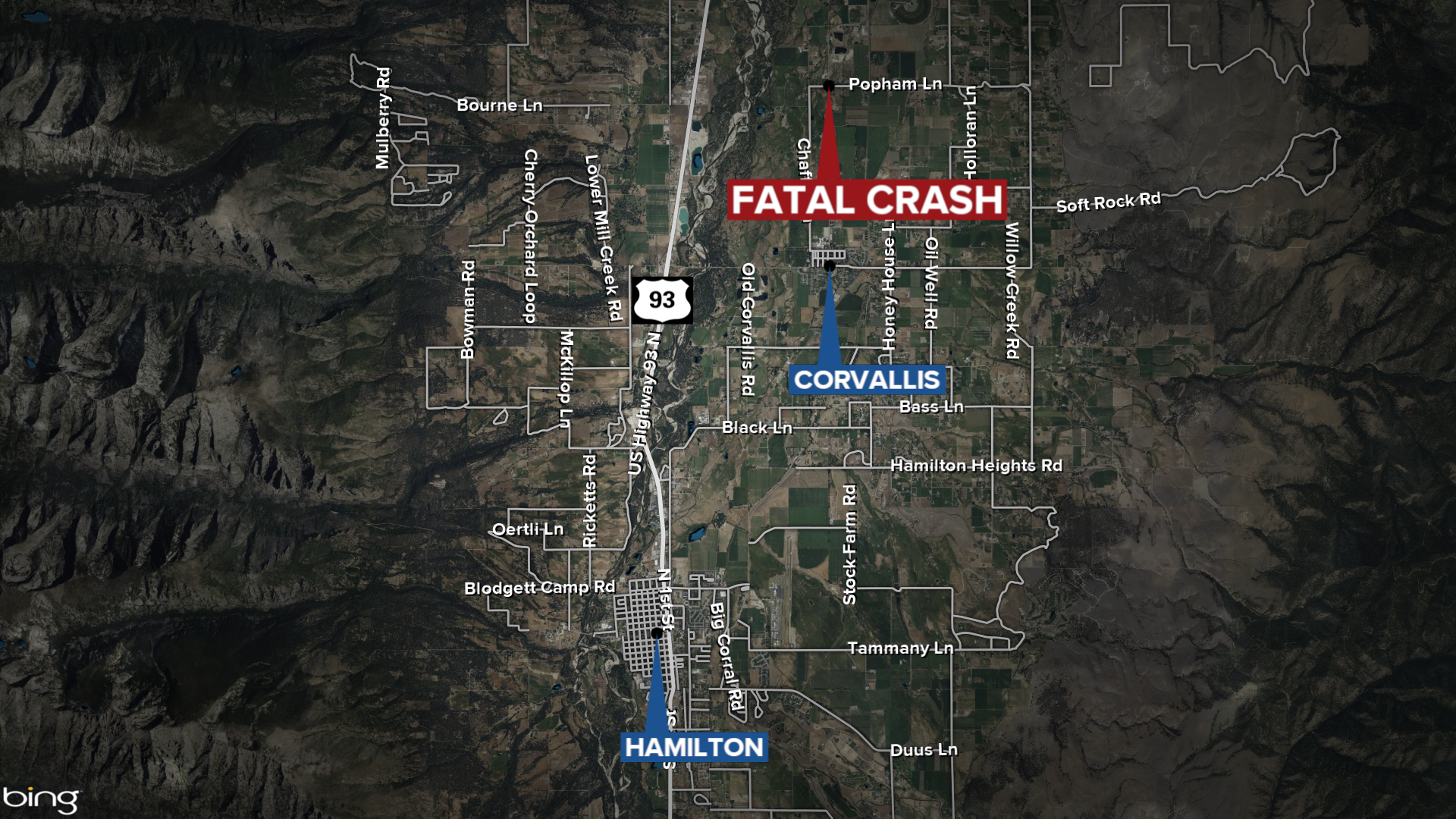 072925 Fatal Eastside Highway Crash Map