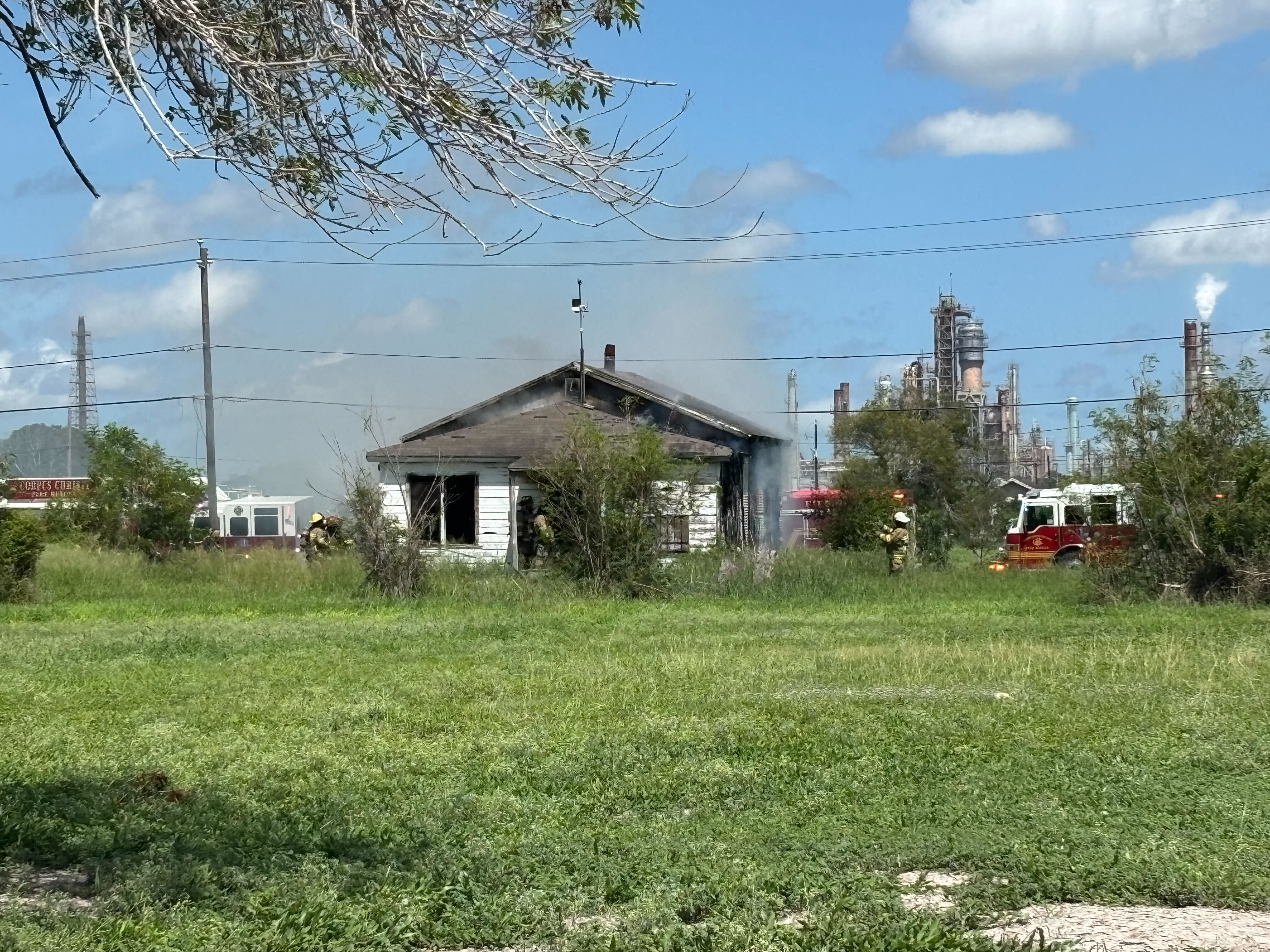 structure fire at Port and Winnebago