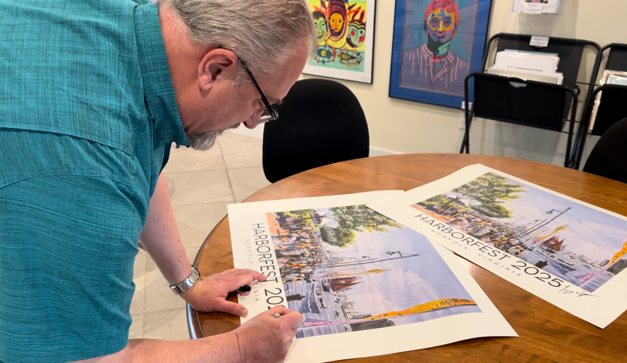 Terry Wylie 2025 Harborfest Poster painter