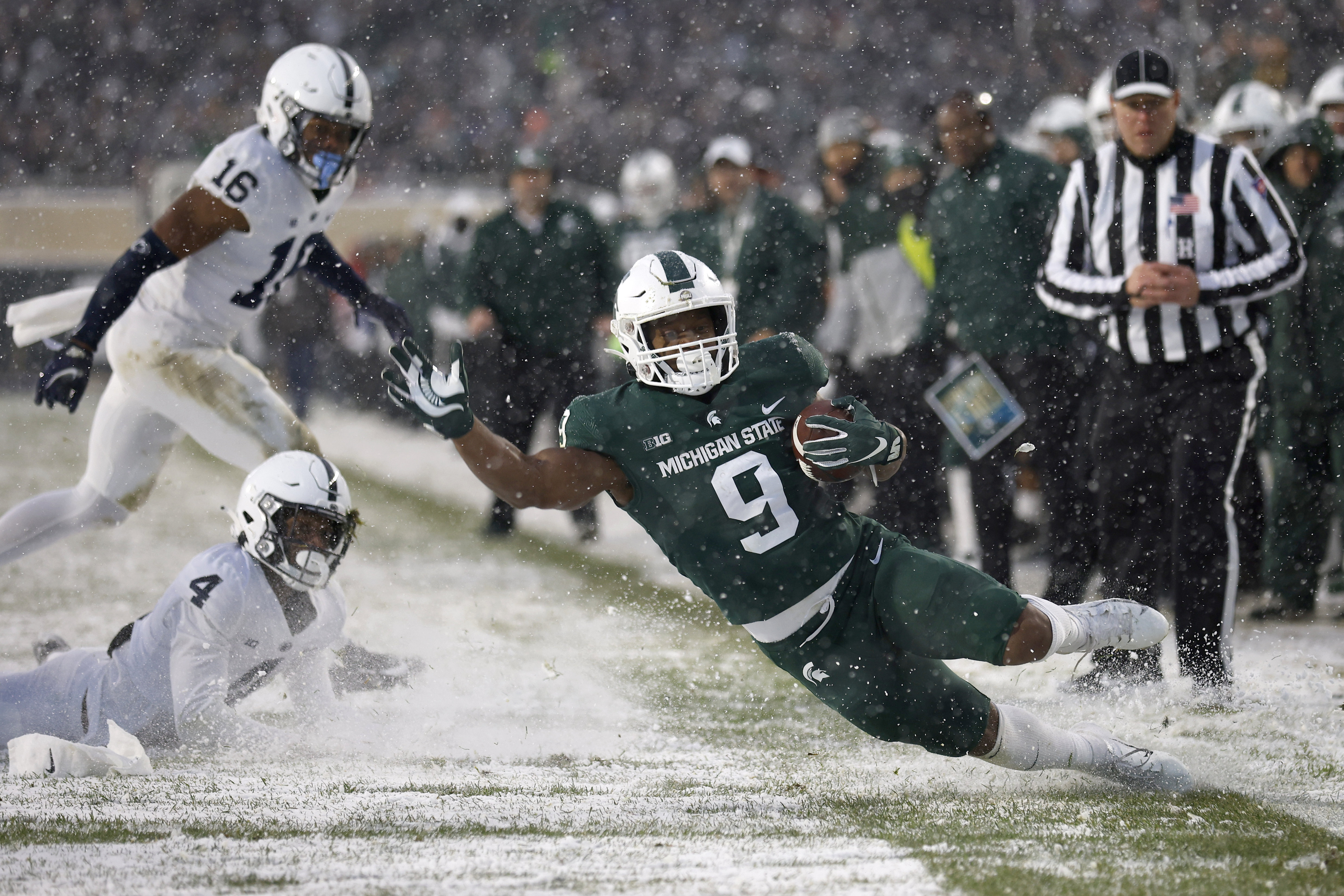 Kenneth Walker III, Kalen King, Ji'Ayir Brown Penn State Michigan State Football