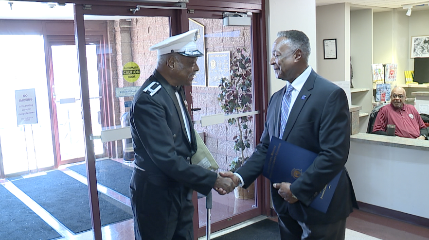 Colonel Reginald Bassa Sr., one of the oldest living Tuskegee airmen gets honored by Jackson County