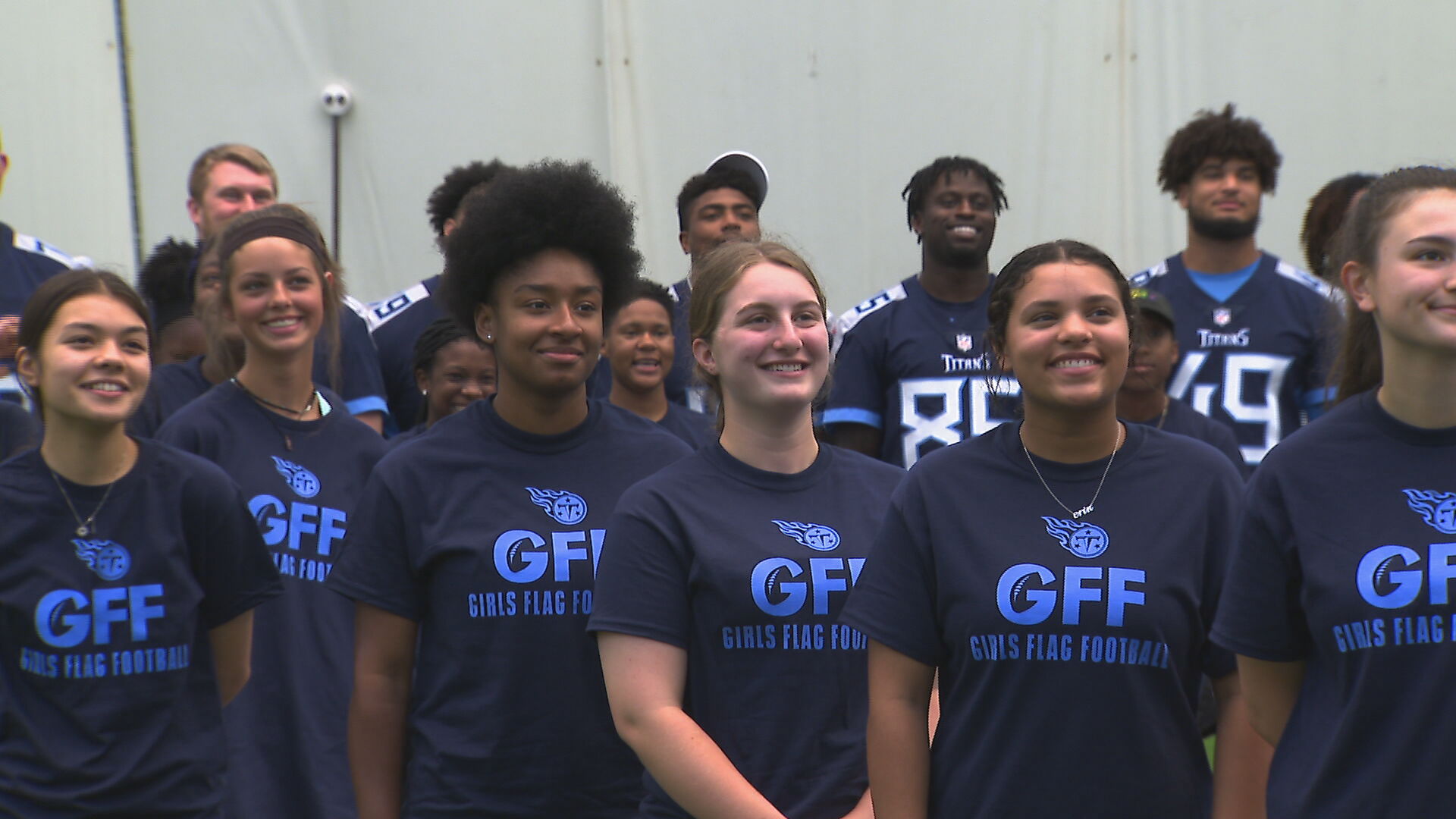 Girls new MNPS flag football league meet Titans